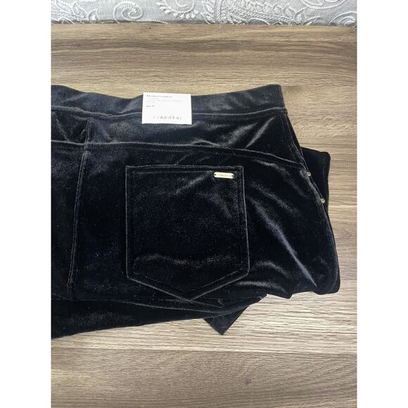 Calvin Klein Modern Essentials Pull On Elastic Waist Black Velvet Leggings 3X - Picture 6 of 9